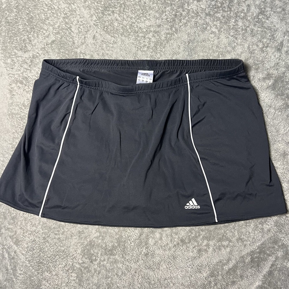 Adidas Skort XLarge Black Built-In Shorts Running Tennis Logo